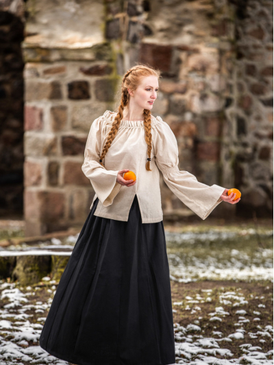 Trollfelsen Mittelalter Bluse Leonardo Carbone Emma natur Leinen03